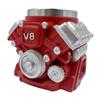 V8 Engine Coffee Mug Red with Handle Heat Resistant Cup Water Drinks for Daily Using