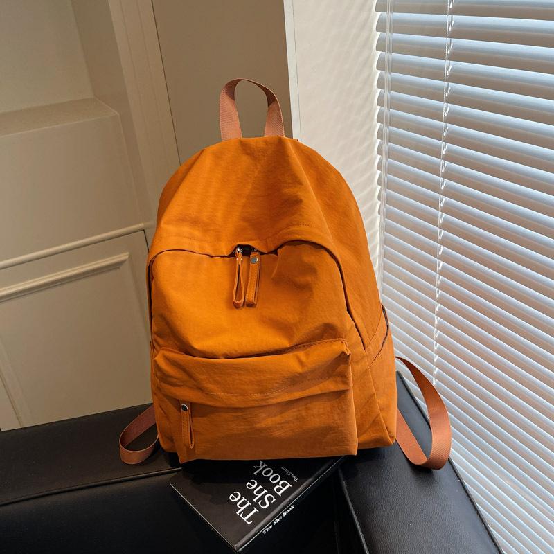 Backpack Female Student Campus Fashion Canvas School Bag Junior High School Student Simple Large Capacity Backpack Bag