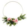 As Picture Show Beautiful Flower Wreaths Creative DIY Craft Crafts Wooden Rings Cloth Lightweight Natural Culm Wooden Rings