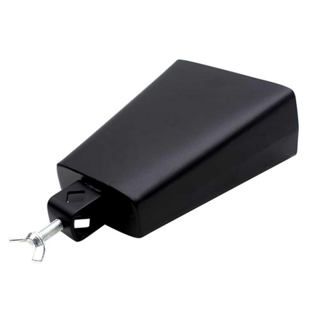 Durable 6-inch Metal Cowbell Percussion Drum Block with Sticks, Easy To Store and Carry, Percussion Accessory