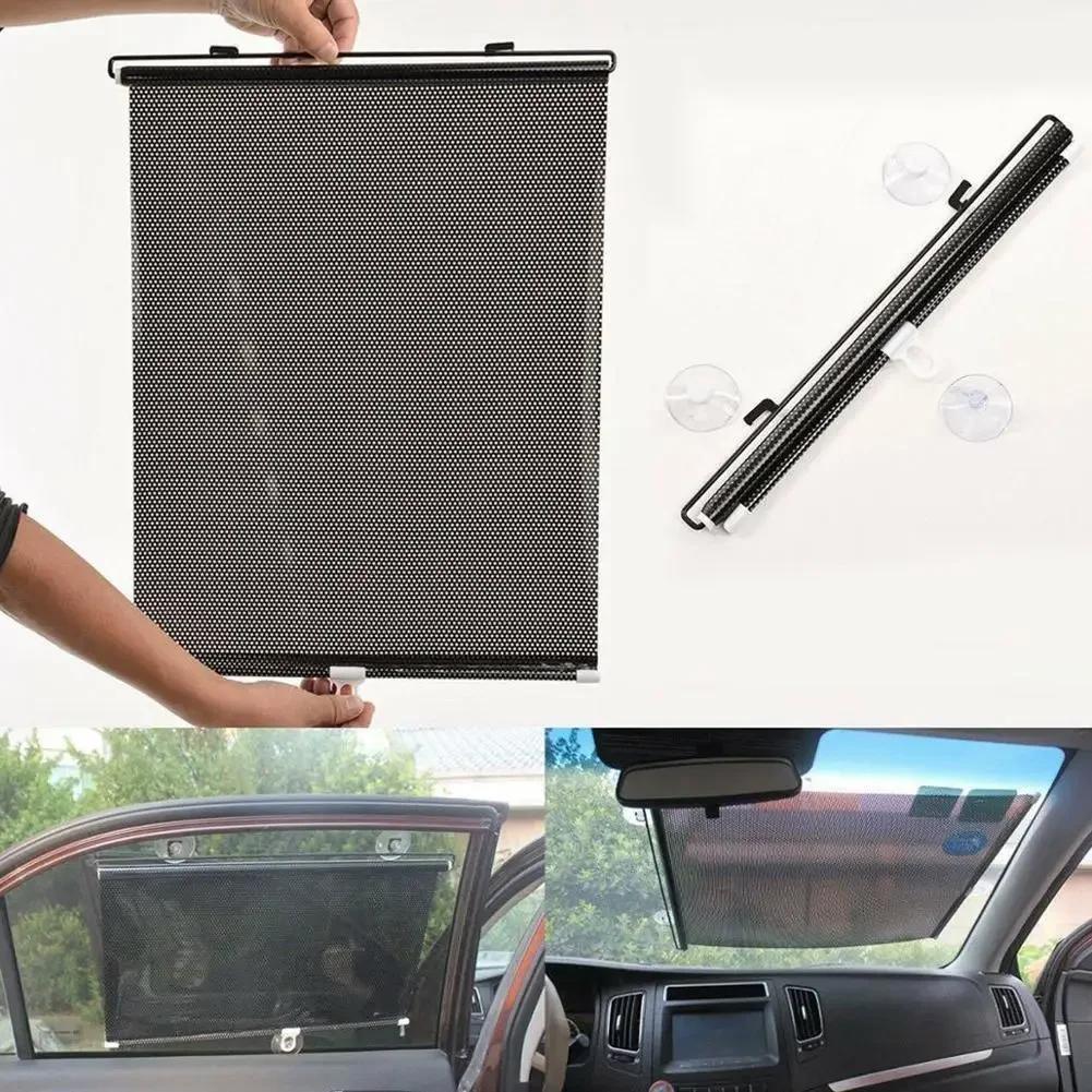 Universal Roller Blinds Suction Cup Sunshade Window Shade Nail-Free Easy Install Blackout Curtain For Car Bedroom Kitchen Office