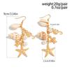 Boho Ozean Stil Quallen Seestern Jakobsmuschel Quaste Ohrringe Urlaub Silber Gold Farbe Imitationsperlen Kristall Lange Ohrringe Sommer Strand Schmuck Y2K