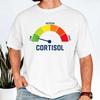 Cortisol Level Meter Unisex T-Shirt, Funny Science Joke, Mental Health Humor Tee