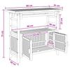 Console Table with Shelf and Door Natural 80 X 35 X 75 Cm Bamboo