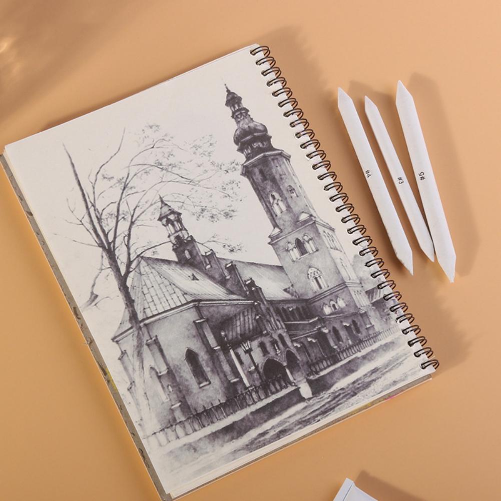 6PCS Blending Stumps, Paper Art Blenders, Sketch Drawing Tools, Solid Double-Ended Blending Stumps For Drawing Shading Blending Charcoal Graphite