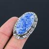 Natürlicher Sodalith Edelstein 925 Sterling Silber Versprechensring Größe 7 Für Mädchen
