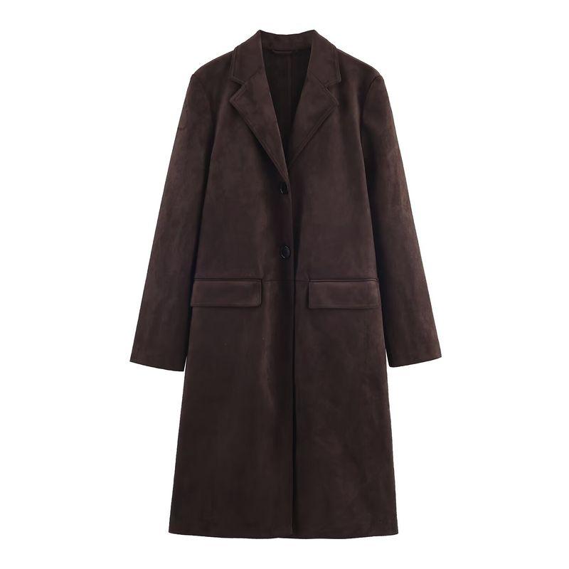Kaslead New Arrival Women's Clothing Fashion Style Fashion Basic Suede Effect Outwear 4344626 641
