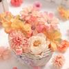 80Pcs Artificial Flower Heads 25-43mm for Craft Wedding Bouquets Flower Arrangements Cake Decoration Hair Accessories