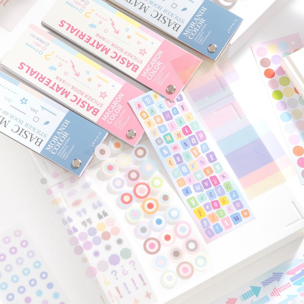 Xin Mo Korean Style Sticker Book: DIY Journal, Key Markers, Decoration Material