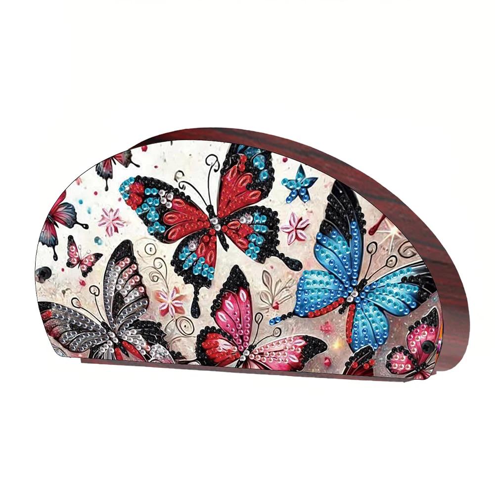 Wooden Flowers DIY Rhinestones Storage Holder Crystal Diamond Storage Shelf Diamond Painting Organizer Rack for Remote Control