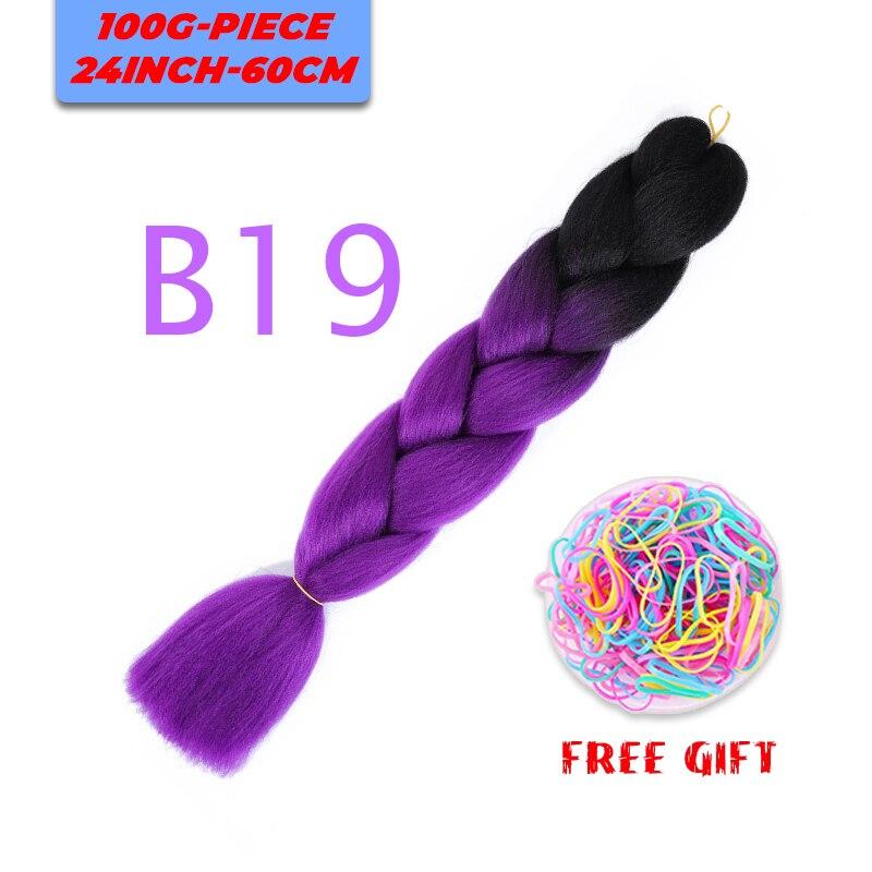 MERISIHAIR Single Ombre Color Synthetic Hair Extension Crochet Twist Jumbo Braiding Long Hair