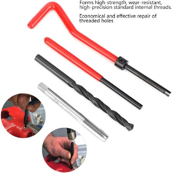 

Набор для ремонта резьбы 30 шт. M6x0.75 Набор Helicoil Инструмент для ремонта резьбовых вставок Шестипредметный набор для ремонта внутренней резьбы