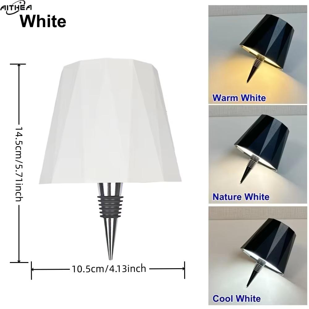 AITHEA Wireless Table Lamp LED Wine Bottle Base Rechargeable Vases Light Touch Switch Bar Dining Lamp