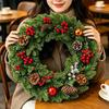 LED Christmas Wreath: Illuminated Door and Window Decoration