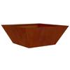 Garden Planter Set 5 Pcs Rusty Finish 40 X 40 X 15 Cm Weatherproof Steel