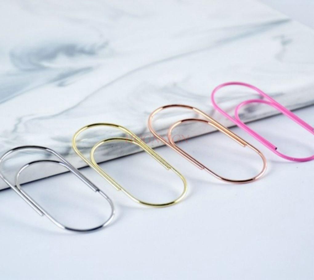20pcs Gold Big Paper Clips Oversized Gold Paperclips Non Skid Smooth Finish Steel Wire Office Supply Accessories
