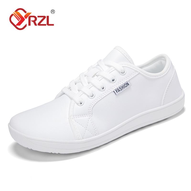 

Minimalist Shoes for Men Wide Toe Barefoot Zero Drop Shoes Casual Artificial Leather Lightweight Walking Sneakers 48 білий
