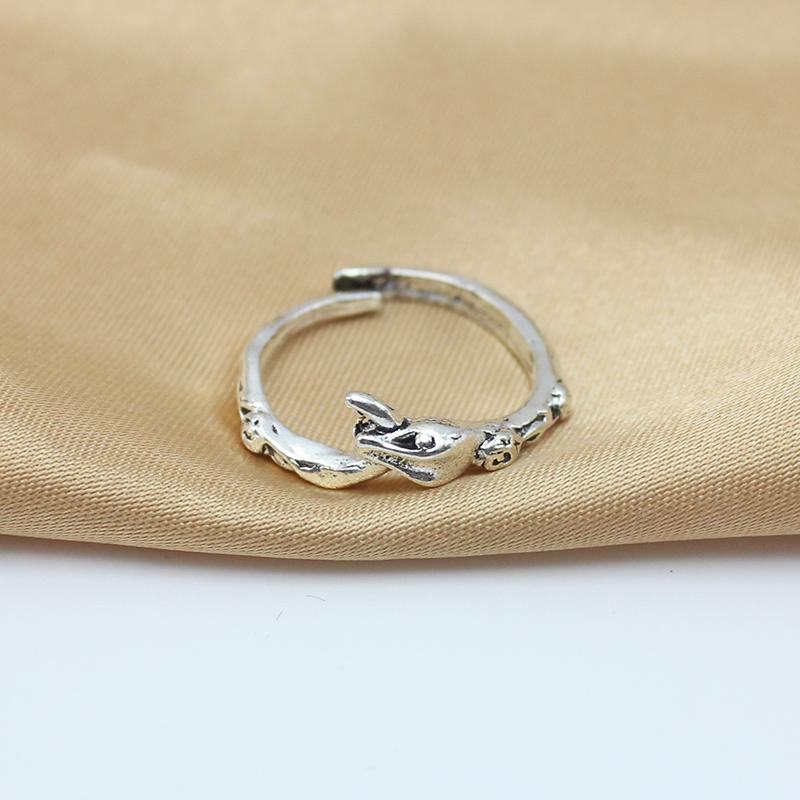 

Retro Copper Color Serpentine Snake Finger Ring Anillo Rose Flower Open Adjustable for Friends Hiphop Wedding Zircon Wholesale