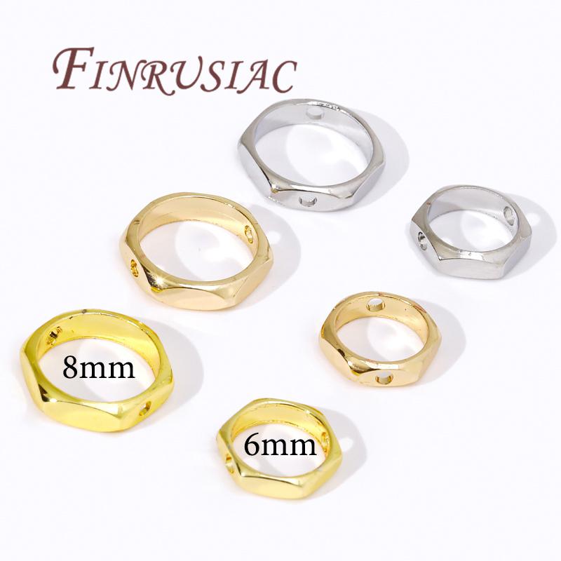 14K Gold Plated Circle Frames,Bead Frame,Bracelet Making Supplies,Jewelry Accessories,Spacer Beads Connectors
