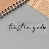 Trust In God Heart Car Rear View Mirror Sticker Decal Faith Bible Verse Christian Church Auto Vehicle Bumper Decor