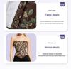 Monet Style Vintage Oil Painting Fishbone Corset - Sexy Strapless Body Shaper for Women