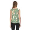 Women's Fashion Casual Basic Pleated Plain Button Square Collar Sleeveless Vest Print Summer Tank Tops