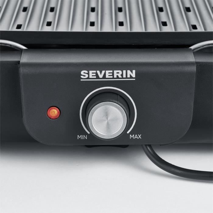 Barbecue Électrique SEVERIN - PG8556 - Surface De Cuisson 37x29cm - Thermostat Réglable - 2300W