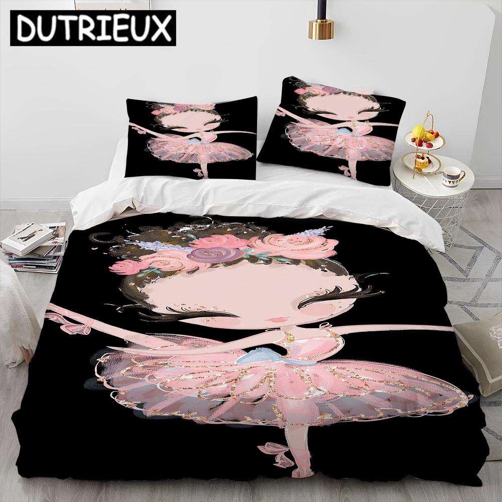 Comforter Charming Queen Size Cartoon Bedding Set - Ballet Girl Ballerina Theme Comforter & S Included