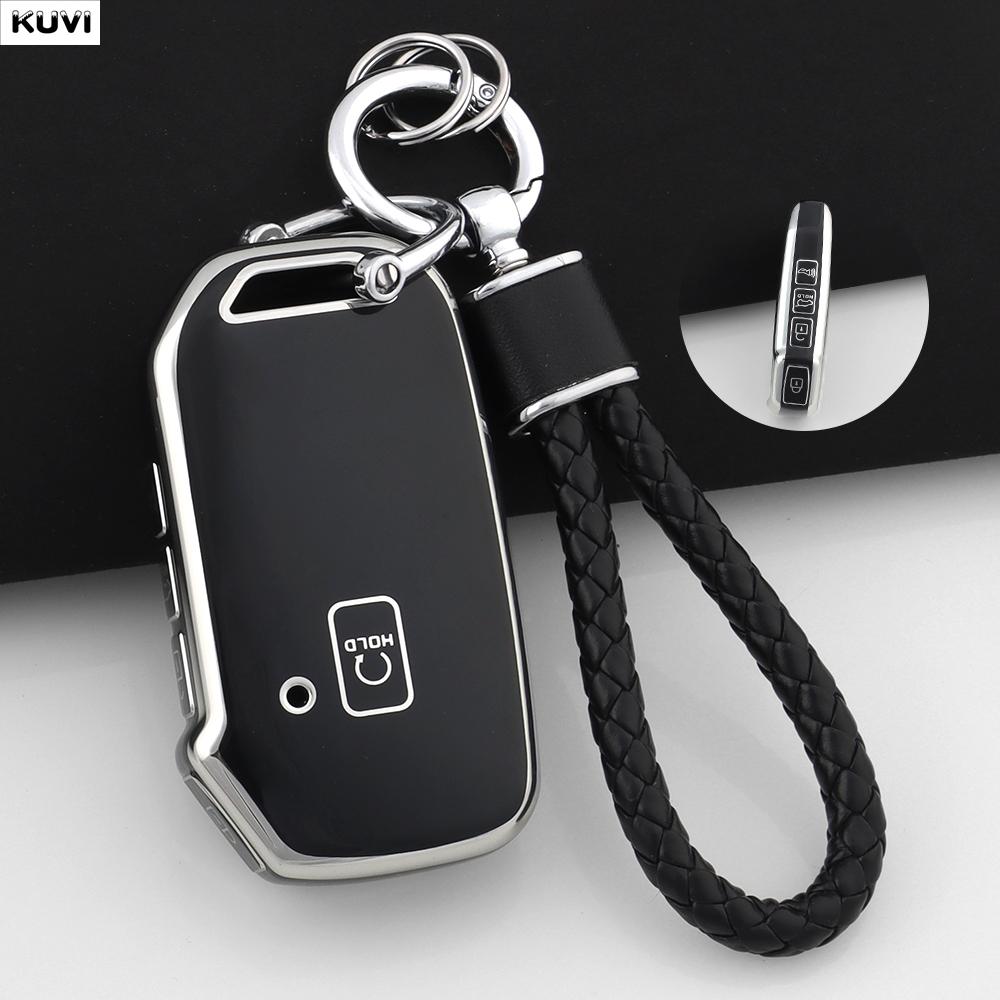 5 Buttons Tpu Car Key Case Cover Fob Keychain For Kia Ceed Cerato Forte Niro Seltos Sorento Soul Sportage Telluride K5 Keyless