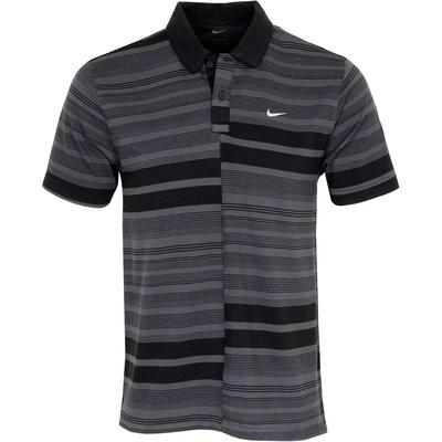 Dri-Fit Unscripted Striped Logo Short Sleeve Polo Men Tops Black DV7906-010