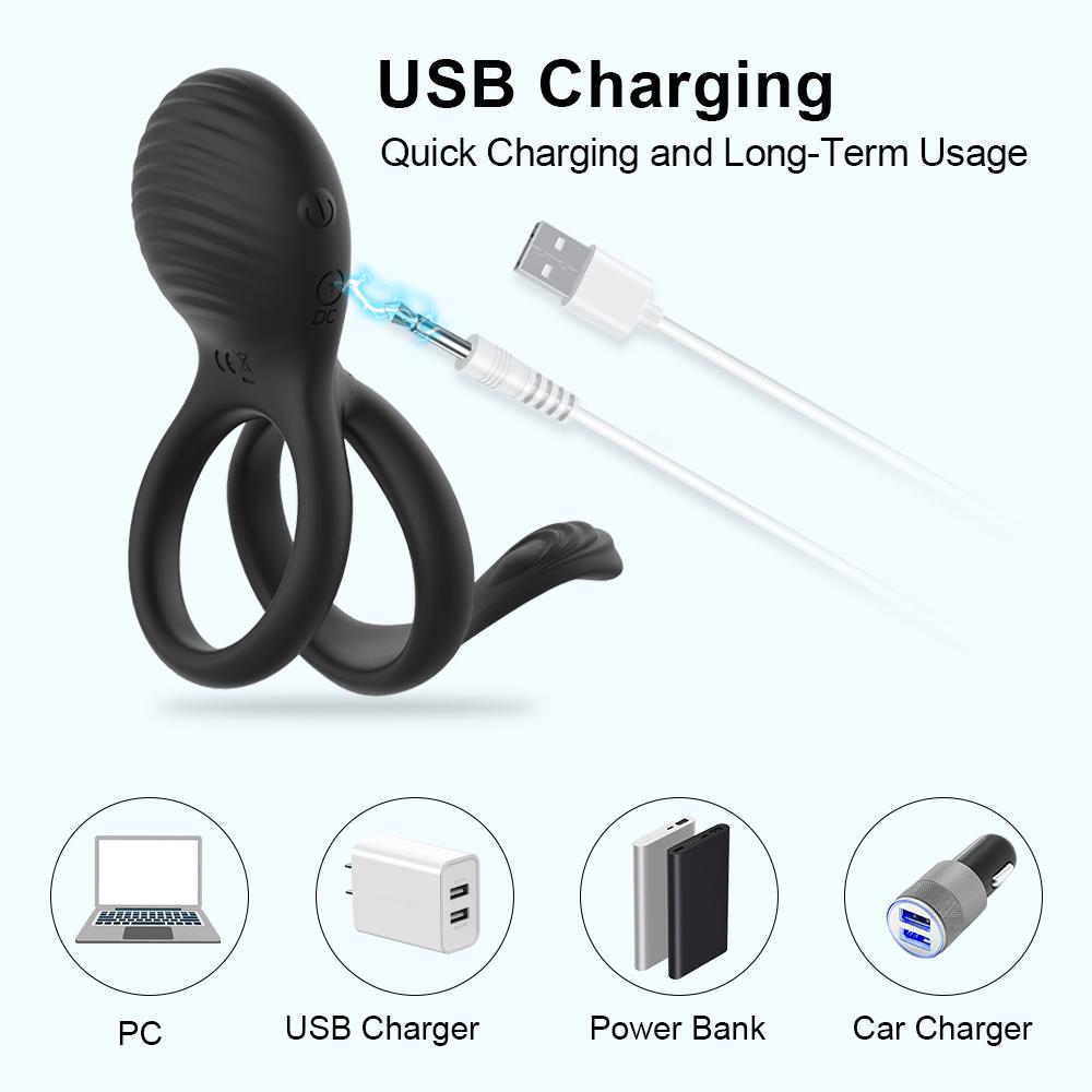 Men and Woman Wireless Remote Control Penis Rings Delay Ejaculation Cock Rings