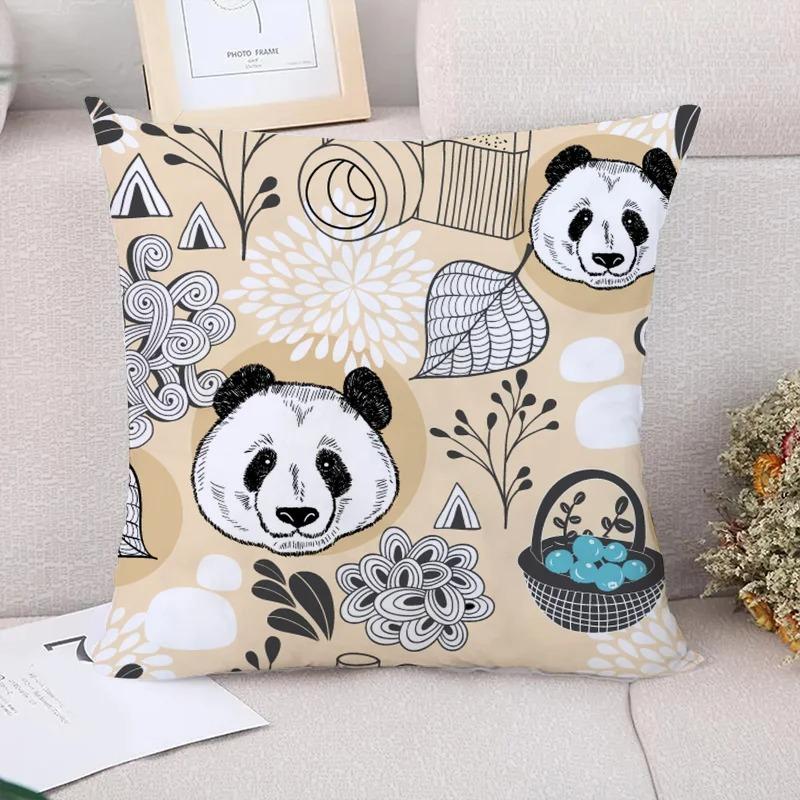 

Декоративная наволочка с рисунком панды для гостиной, офиса, дома, наволочка для автомобиля 40x40cm