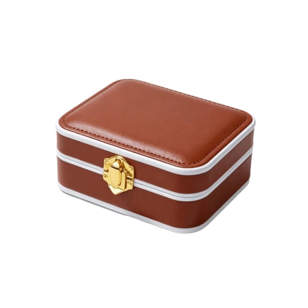 PU Leather Lockable Jewelry Box Lockable Jewelry Storage Case Portable Jewelry Case Girls