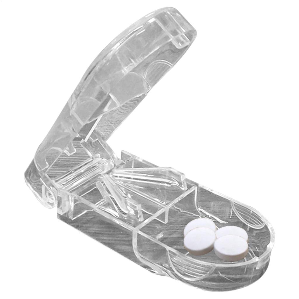 Portable Detachable Professional Pill Splitter Storage Box Reusable Medicine Containers Medicine Storage with Accurate Pill Alig