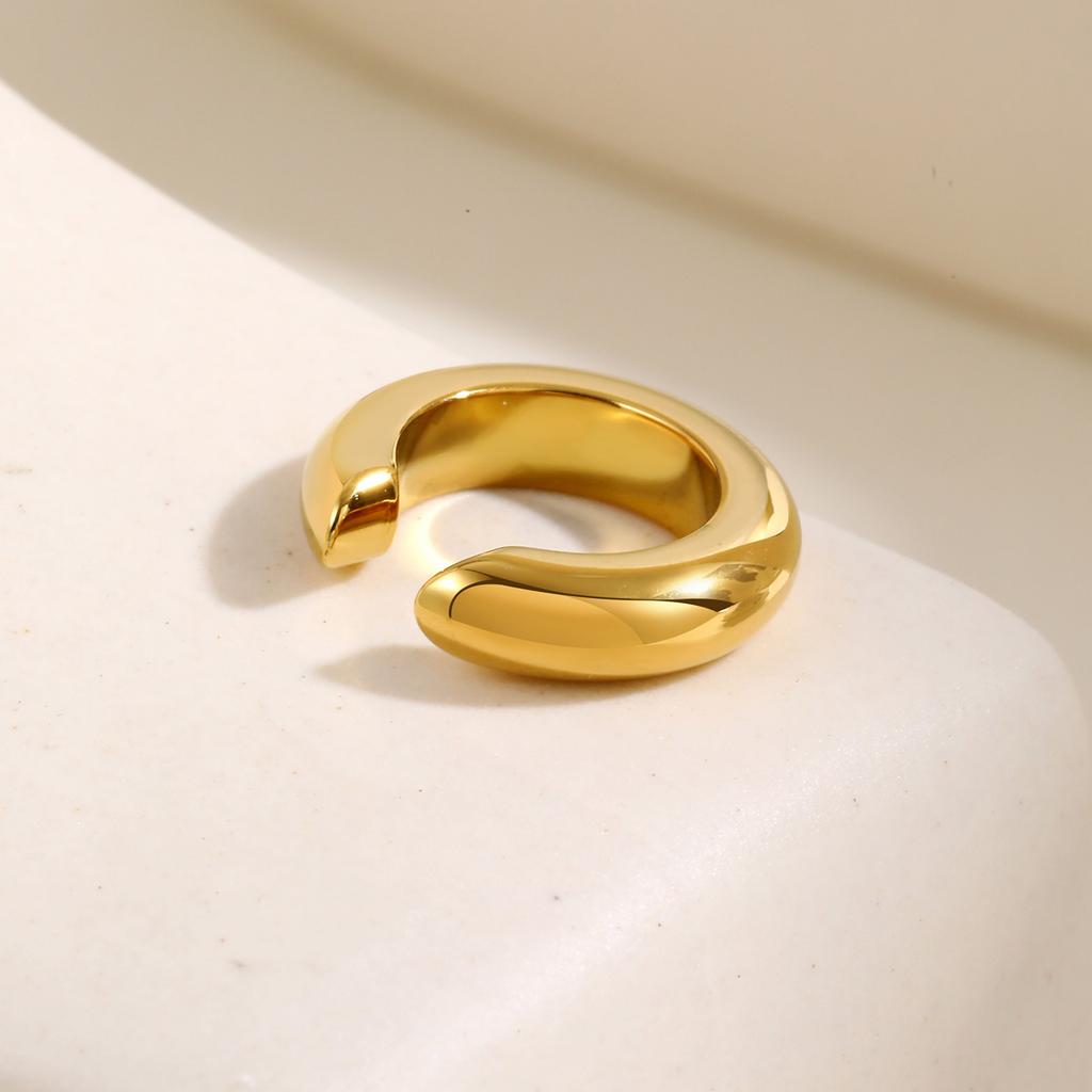 Statement Hollow Ear Bone Clamp for Women Girls,Gold Color Stainless Steel Fake Piercing C-shaped Ear Bone Clip,Fashion Jewelry
