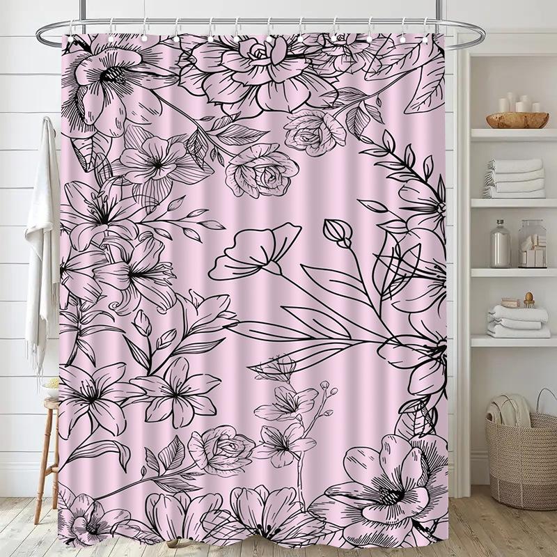 Halloween Ghosts Washable Dirt-Resistant Shower Curtain Shower Head Waterproof Polyester Bath Curtain For Home Decor Accessories