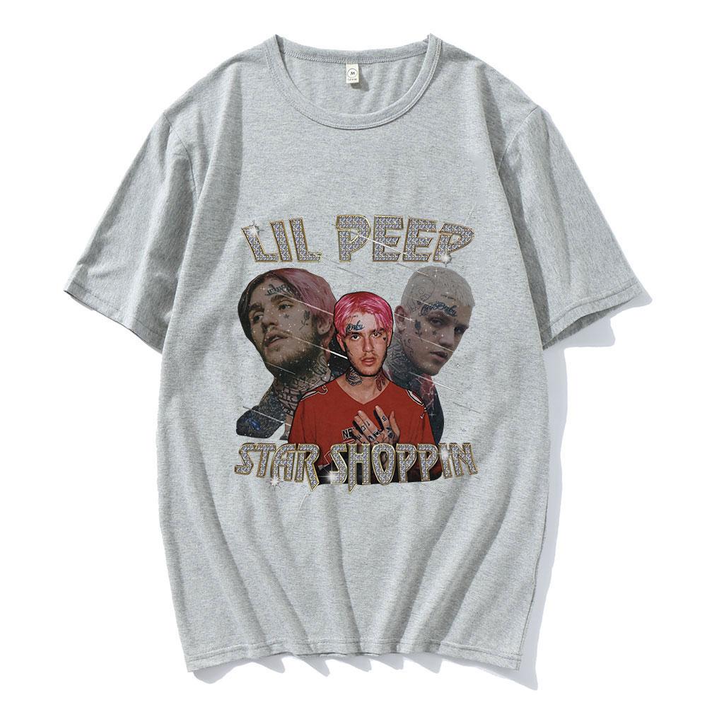 Rapper Lil Peep Graphic Tshirt Unisex Women Fashion Vintage Hip Hop T Shirt Couples Casual Cotton Oversized Short Sleeve TShirts