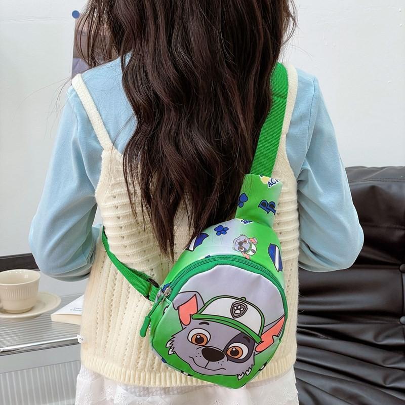 Cartoon Paw Chest Bag Kids Mini Coin Purse Made Of Polyester For Preschoolers
