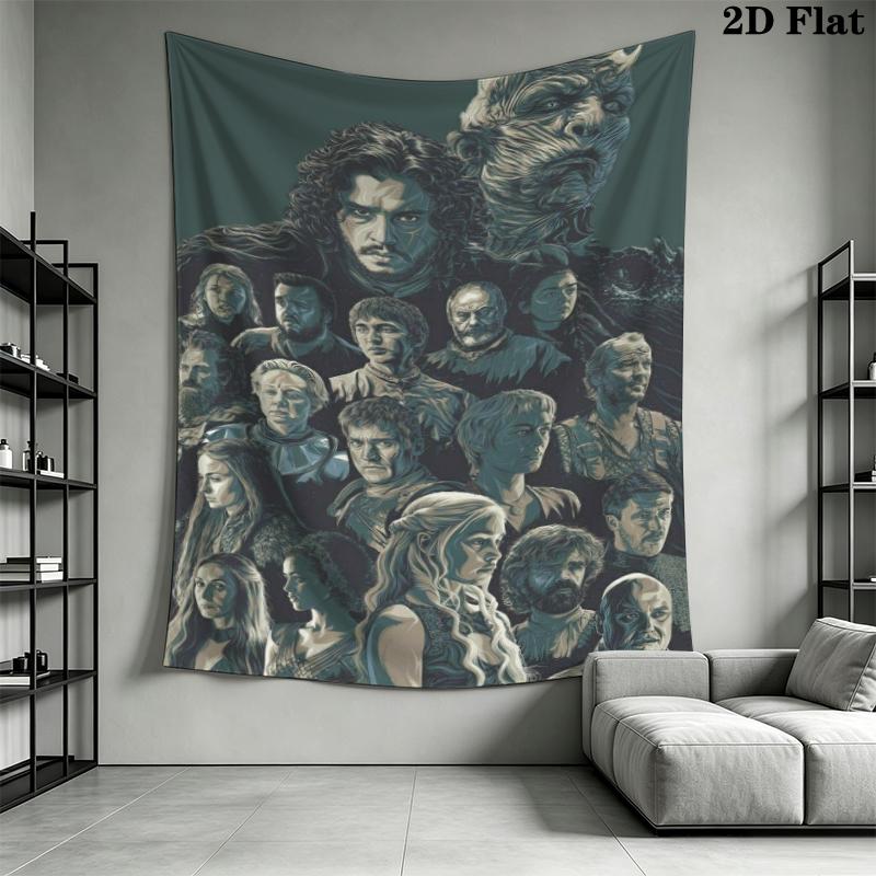 Game of Thrones Wall Tapestry Aesthetic Wall Hanging Printed Fabric Blanket Decorative Tapestries for Bedroom Living Room Home Decor