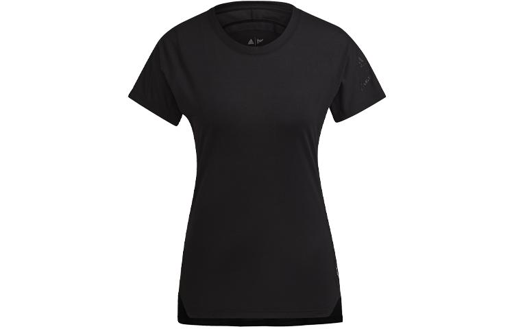 

Adidas T Shirts Women s Black Crew Neck Moderate Straight Fit H31019 XL