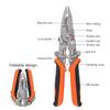 Clamping Foldable Electrical Wire Stripping Cutting Cable Cutter Pliers  Electrician