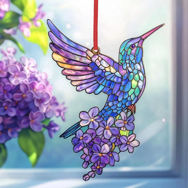 Pretty Bird Acrylic Living Room Courtyard Pendant Holiday Scene Decorative Pendant Gift