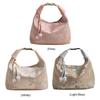 Women Sweet Embroidery Shoulder Bag with Pearl Pendant Casual Sling Bag Adjustable Strap Trendy Satchel Bag Date Party Handbag