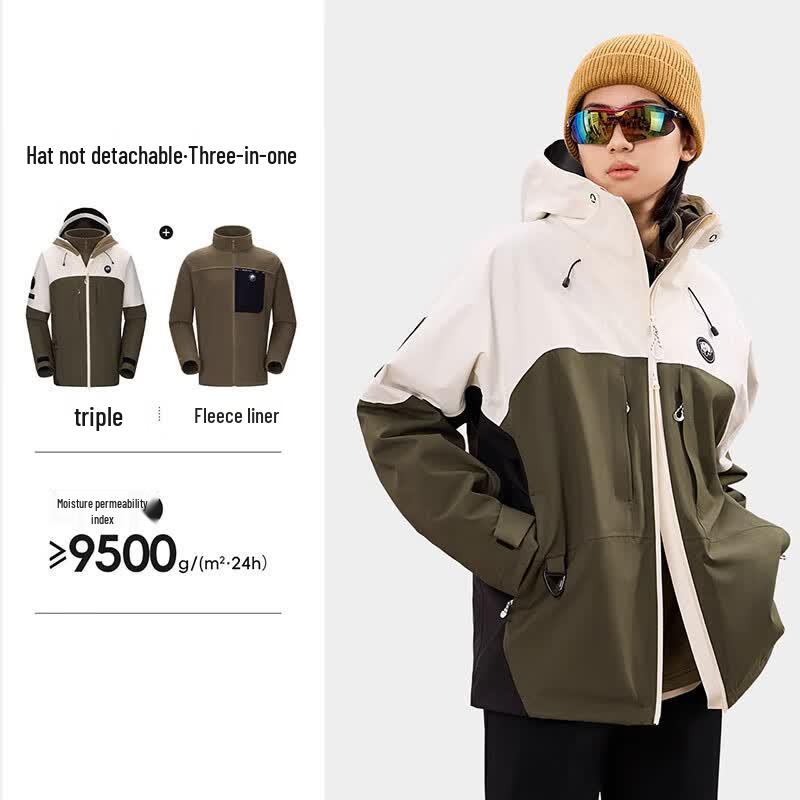 CAMEL Unisex Fleece 3-in-1 Outdoor Jacket