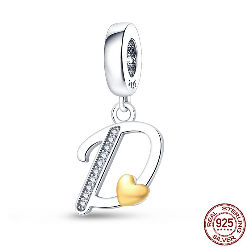 Novinka v kolekci Qikaola Originální náramky 26 písmen A-Z Měděné přívěsky Korálky Pro DIY Výrobu narozeninových šperků Dárky