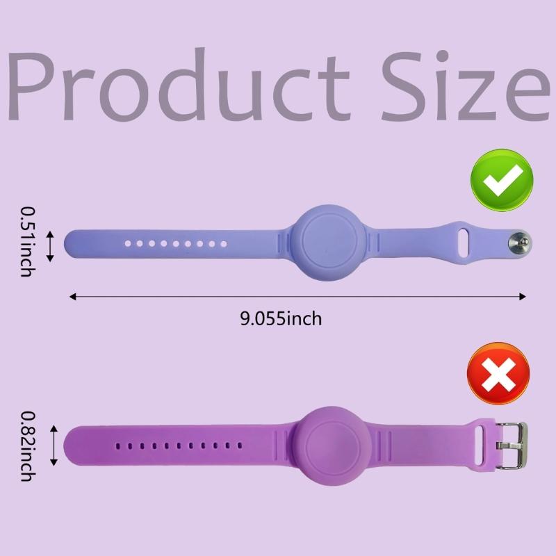 Silicone Locator Bracelet Waterproof Watch Band Case Holder Lightweight Tracking Device Wristband Replacement