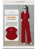Women's Summer Fashion Suit: Short Slim Fit Top & Wide-Leg Pants Two-Piece Set