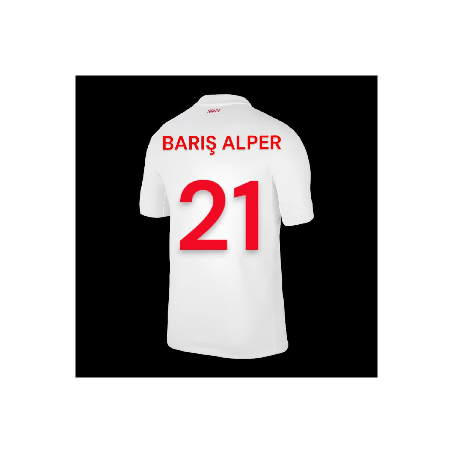 

Bar Alper Ylmaz 2024-25 Season Trkiye White Adult Jersey3214545 S чистый