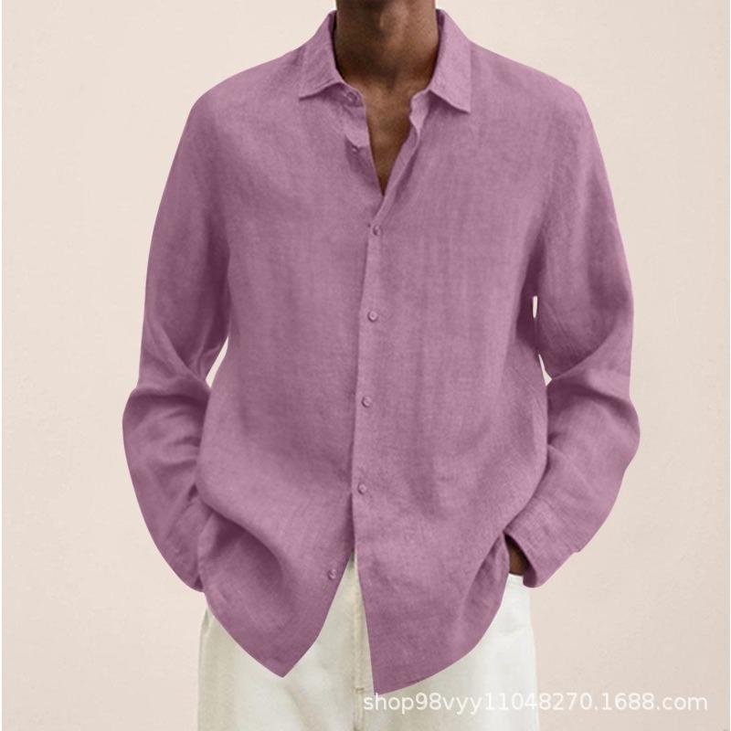 Nuova Camicia da Uomo Stampata a Maniche Lunghe Autunnale, Top alla Moda Versatili Casual