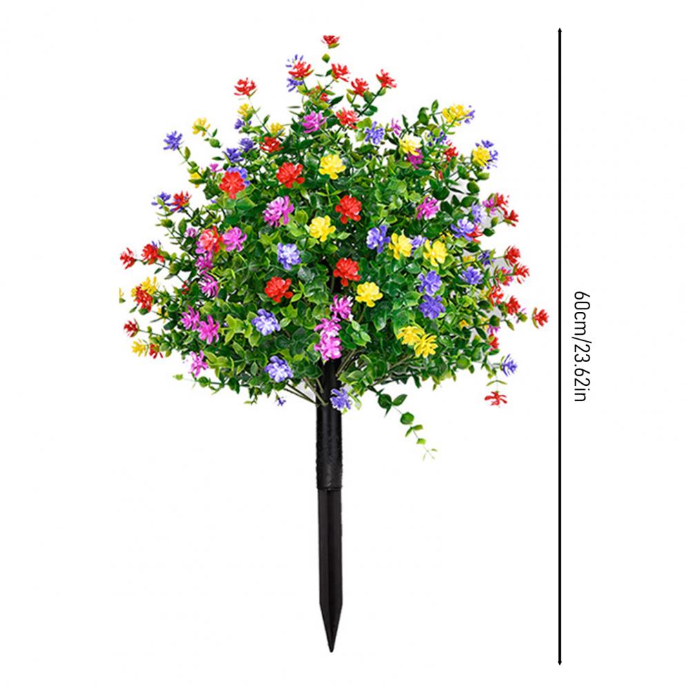 1 szt./2 szt. Sztuczne Drzewka Topiarowe w Kształcie Kuli Odporne na UV Sztuczne Rośliny Z Kwiatami Realistyczne Sztuczne Rośliny Zielone Krzewy Z Wbijakiem do Ziemi